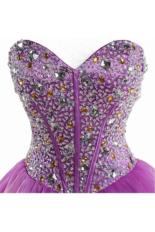 Purple Sweetheart Homecoming Dress Cocktail Dress Prom Dress PG049