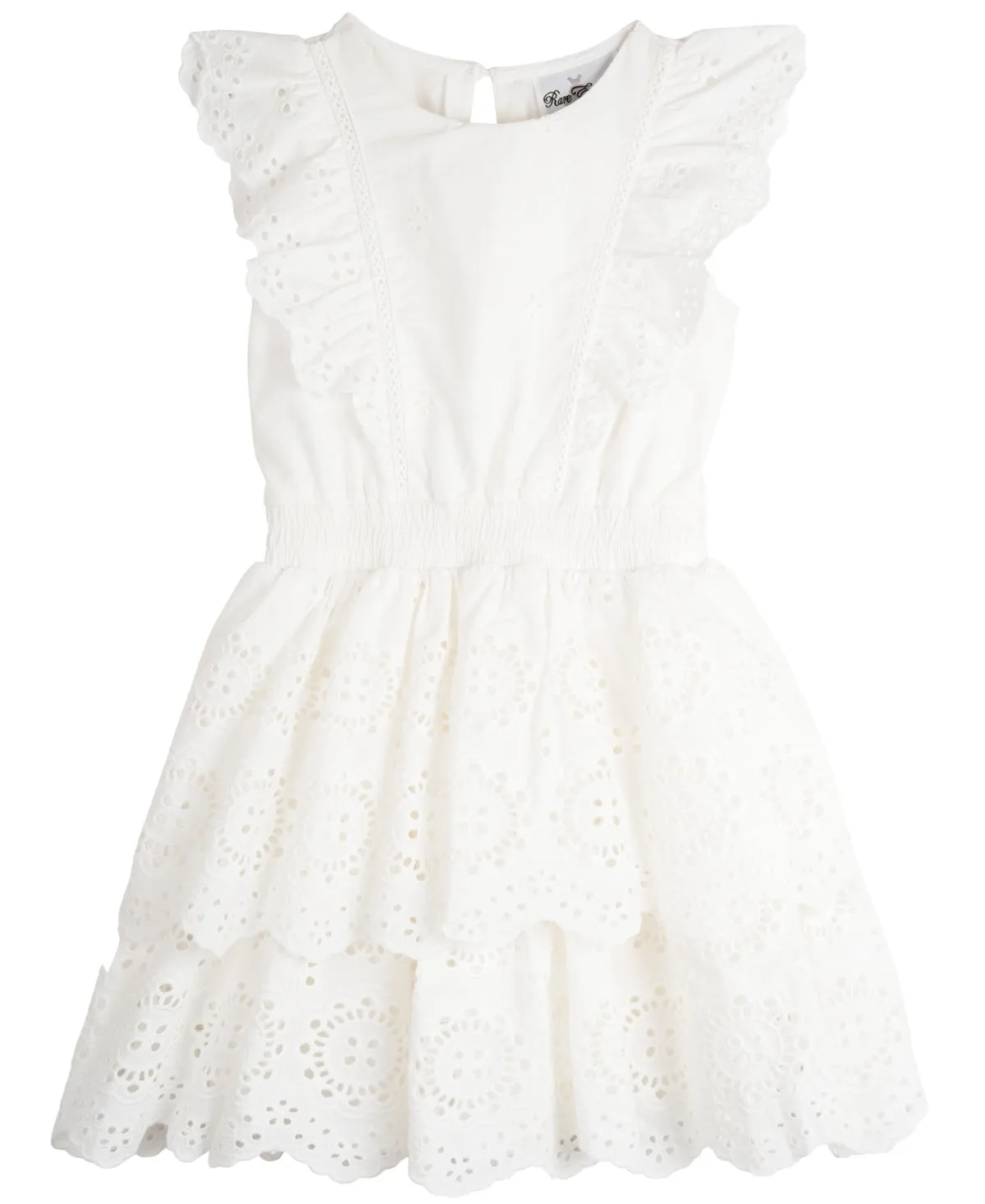 Rare Editions Toddler Girls Tiered Eyelet Casual Dress