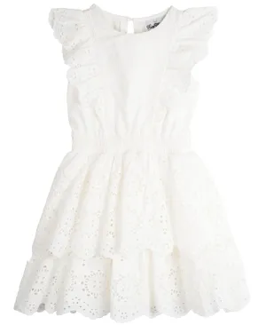 Rare Editions Toddler Girls Tiered Eyelet Casual Dress