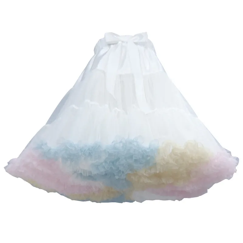 Retro Rainbow Petticoat Tutu Underskirt