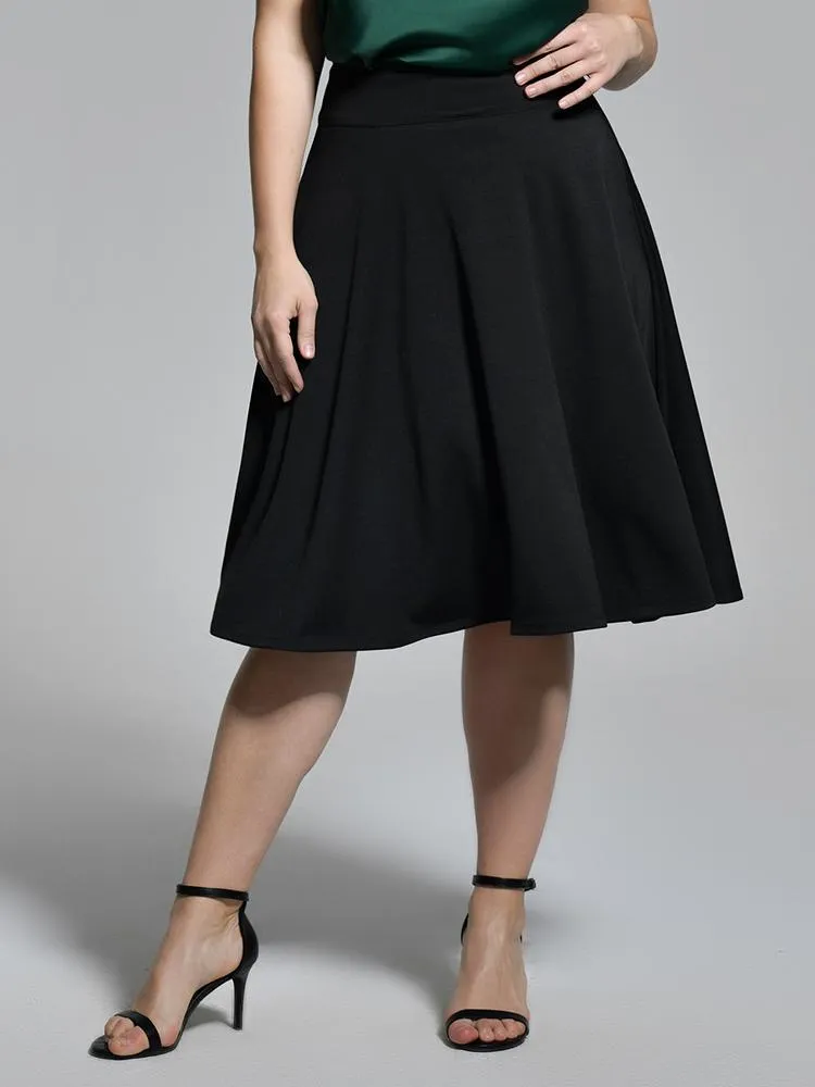 Round Hem Umbrella Skirt