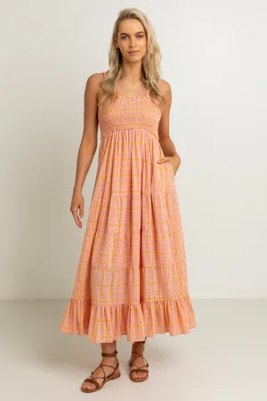 Rue Maxi Dress in Sorbet Check