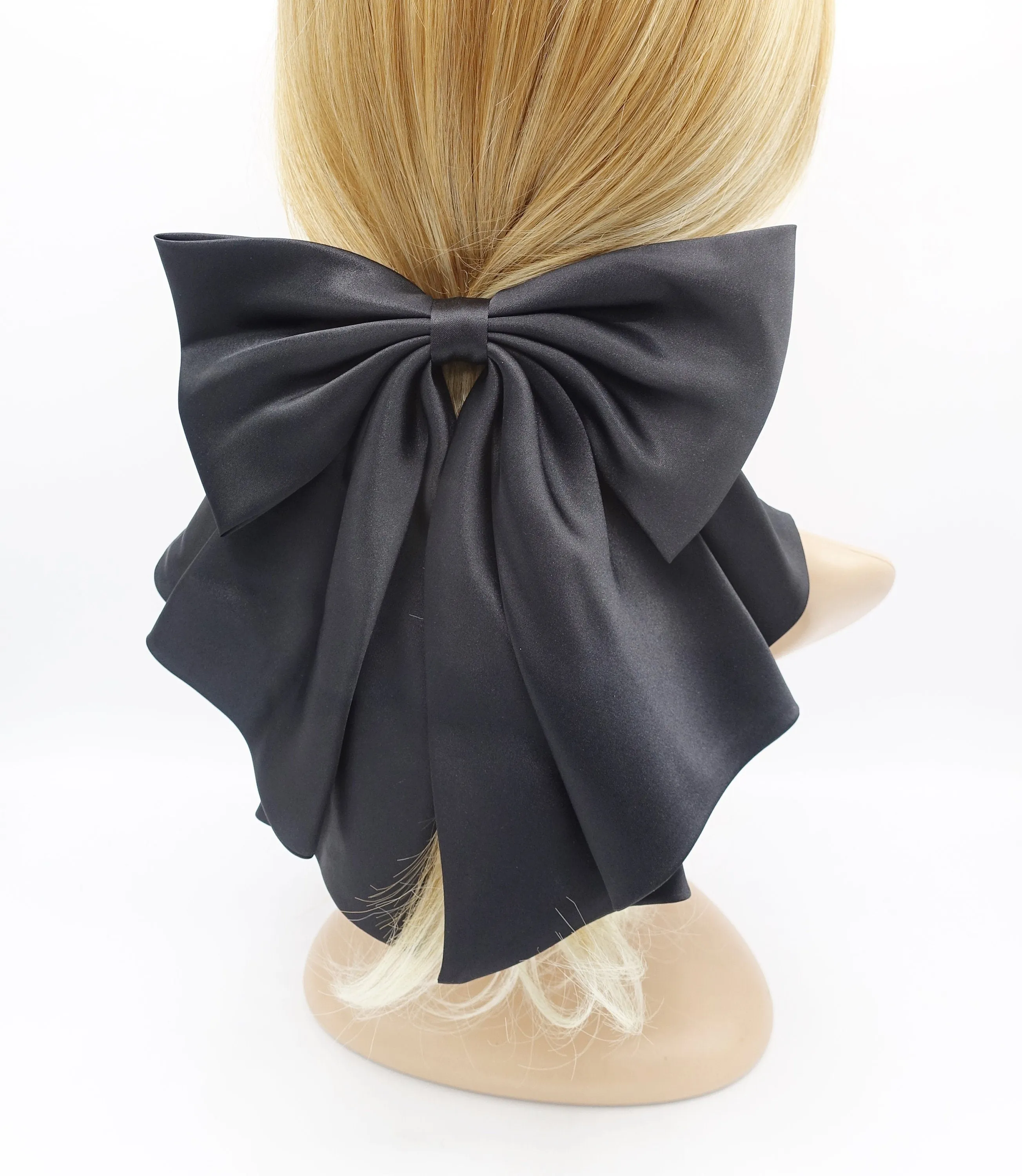 satin suit hair bow classic hair accessory for women