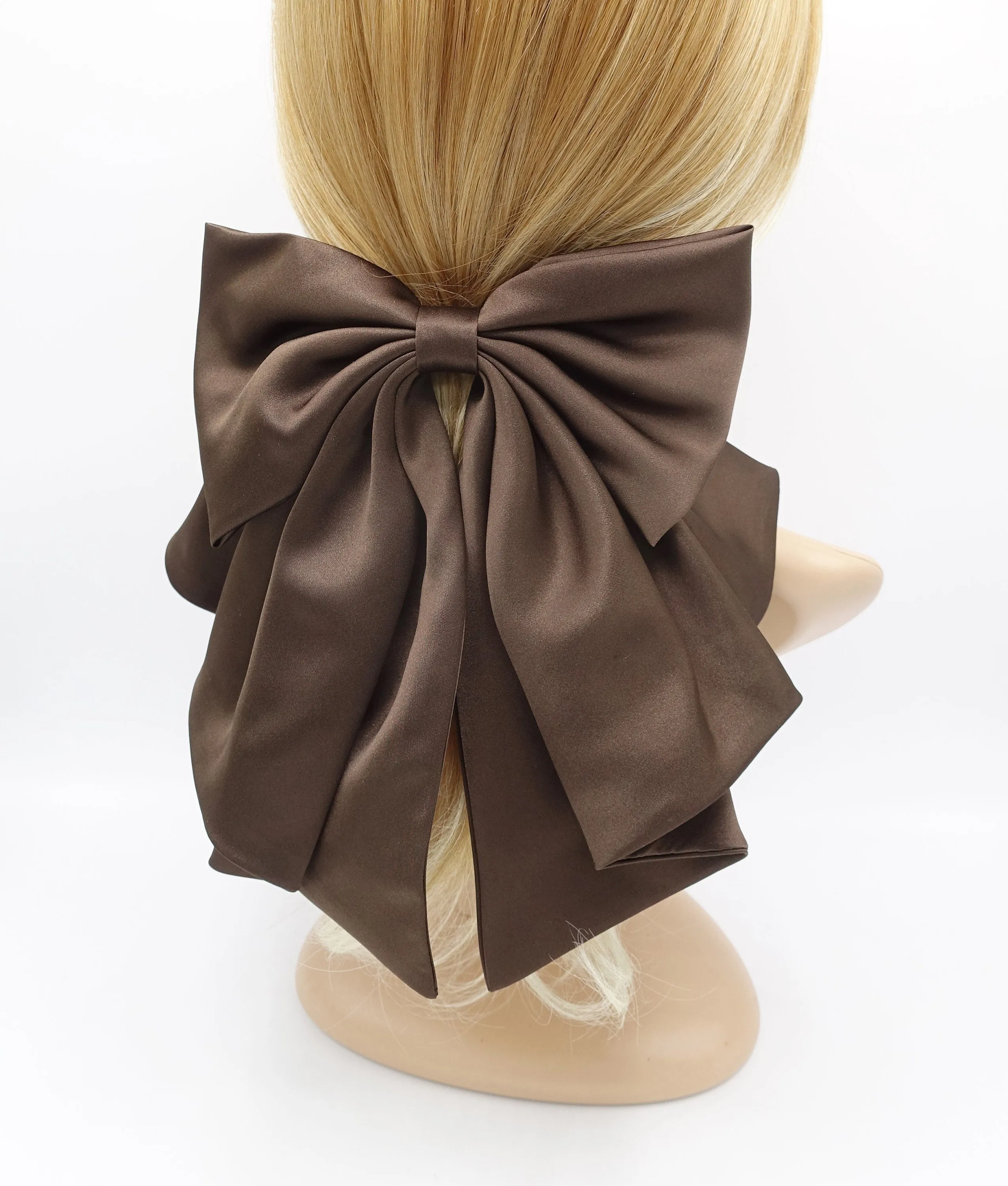 satin suit hair bow classic hair accessory for women