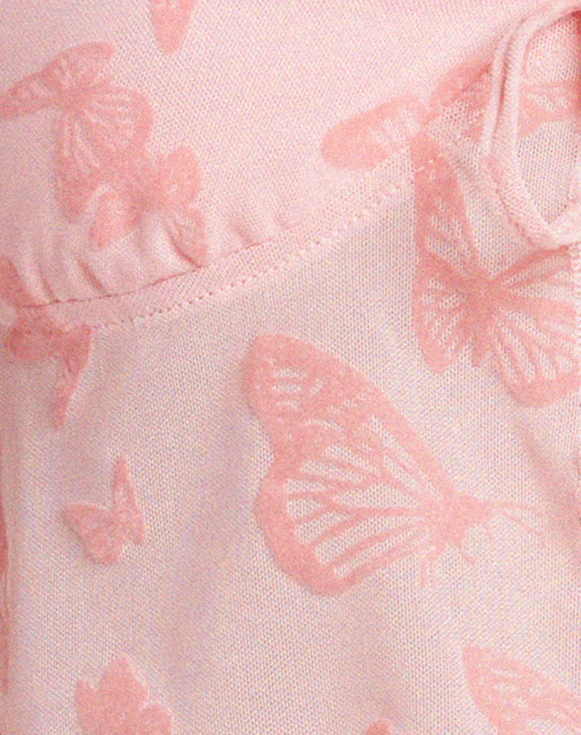 Shara Crop Top in Butterfly Pink Flock