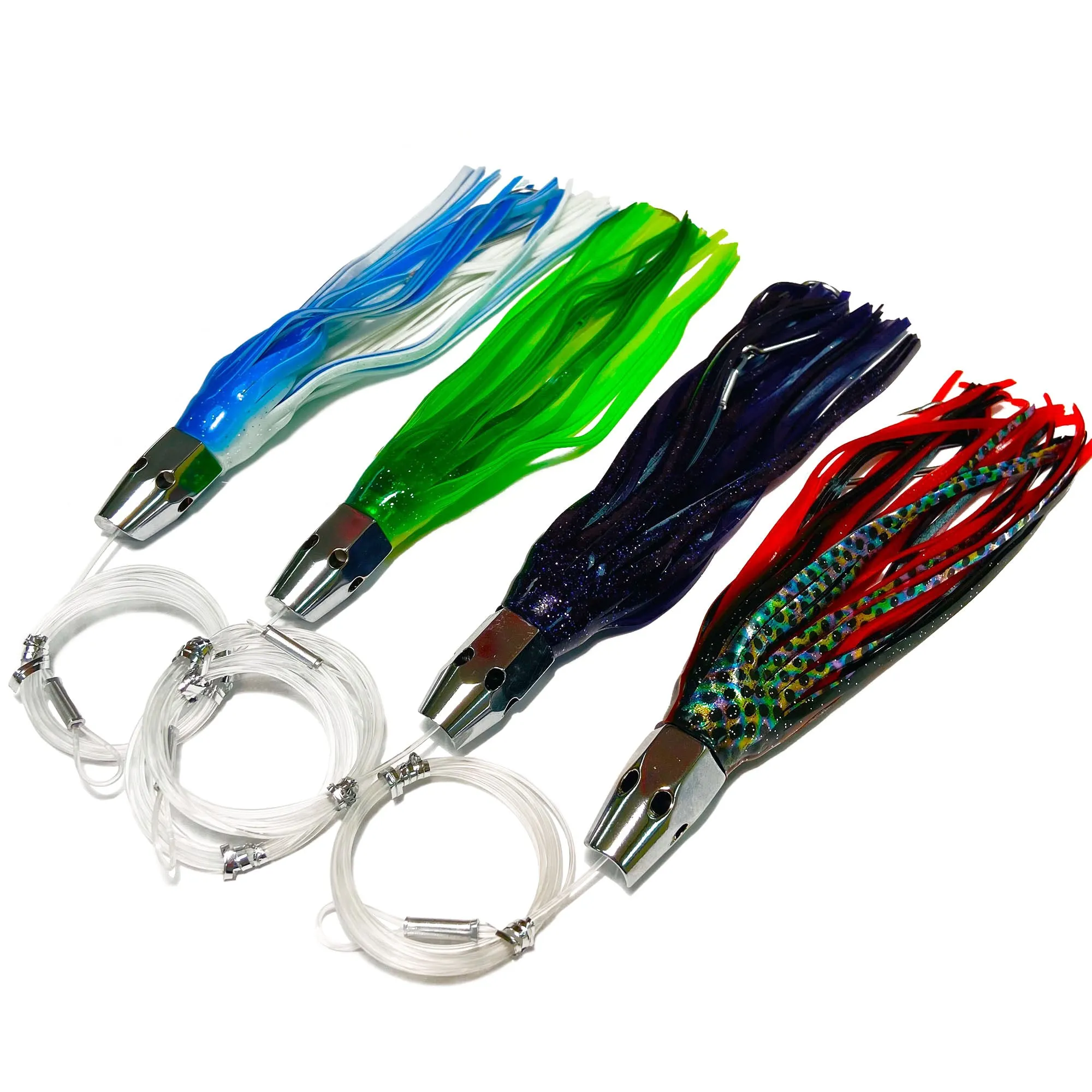 Slant Head Trolling Lures Variety 4 Pack - Medium, Assorted Colors