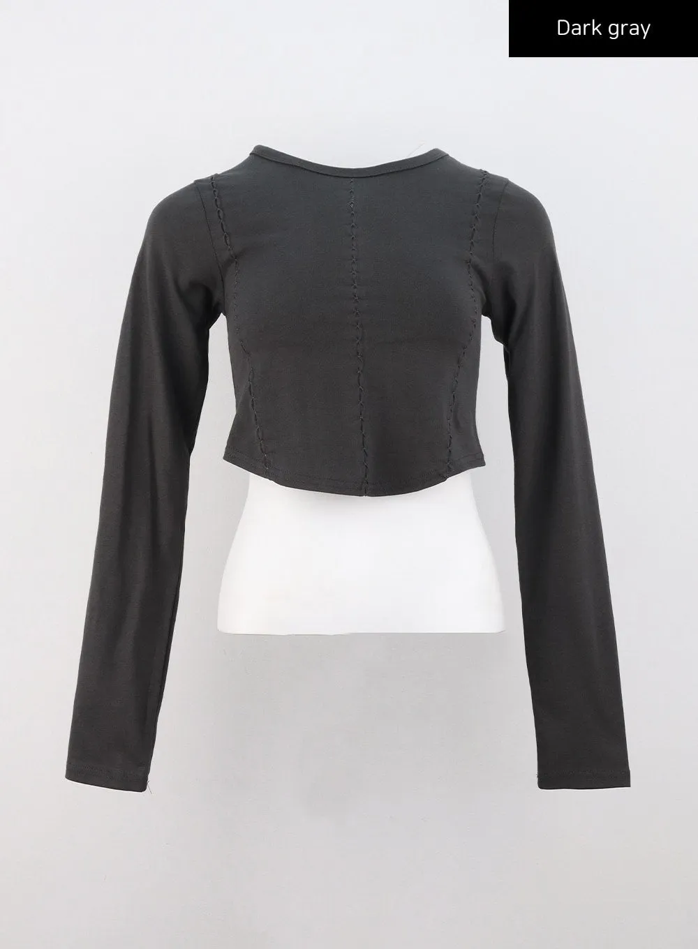 Slim Fit Long Sleeve Crop Top CS320