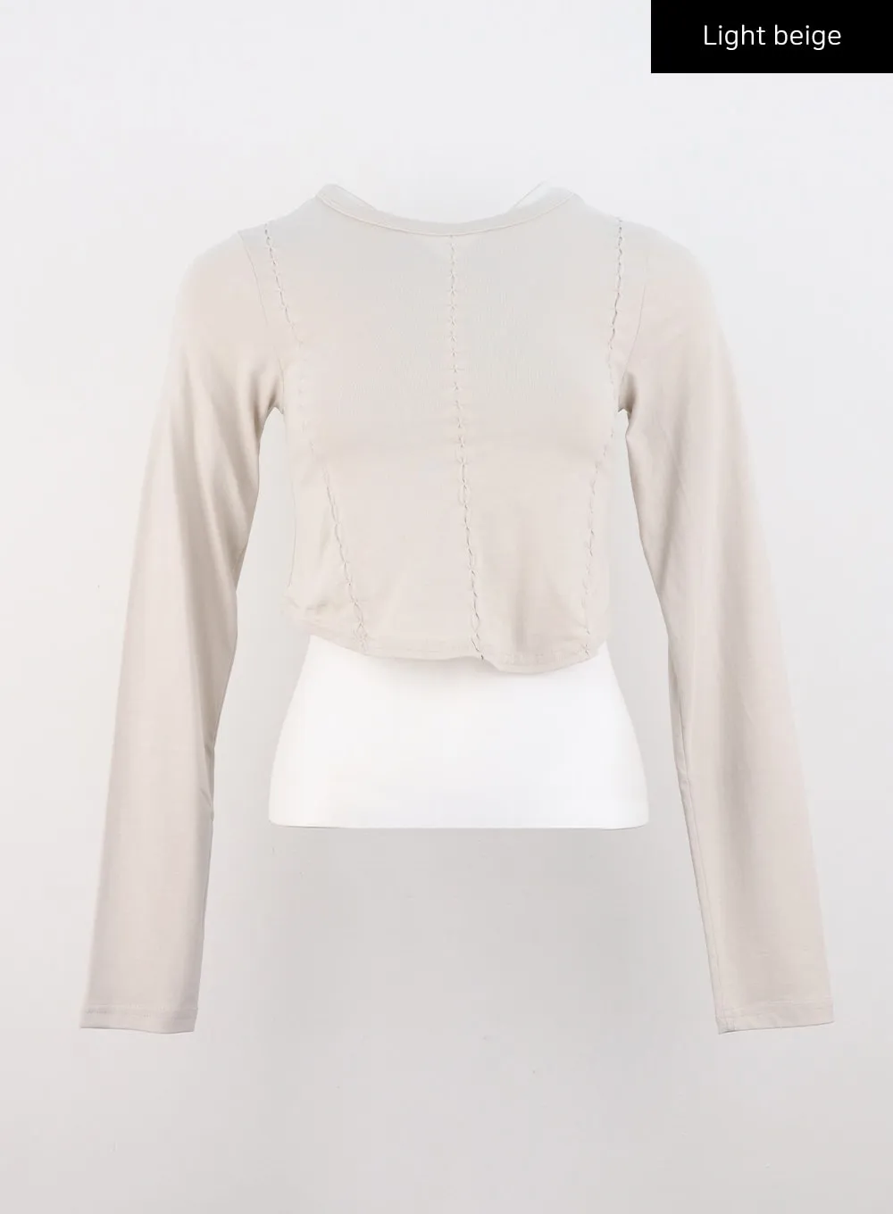 Slim Fit Long Sleeve Crop Top CS320