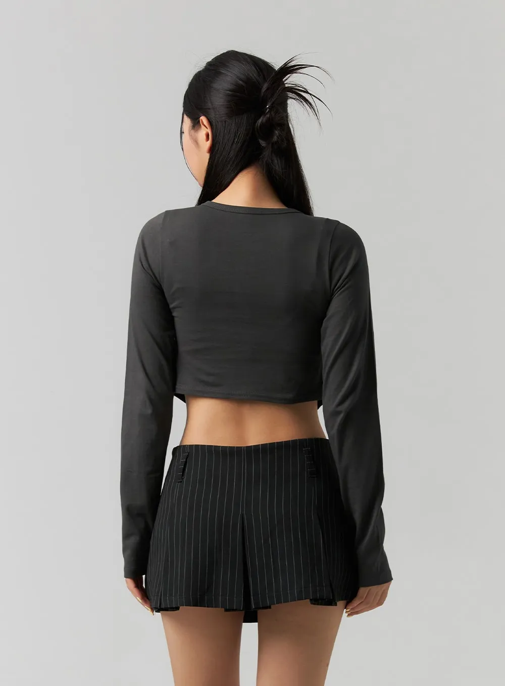 Slim Fit Long Sleeve Crop Top CS320