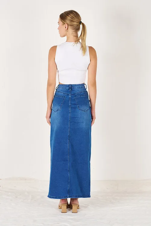 Stretch Denim Skirt