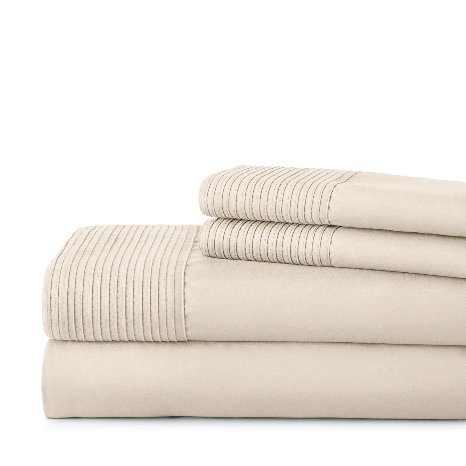 Vilano Extra Deep Pocket Pleated Sheet Set in Earth Tones