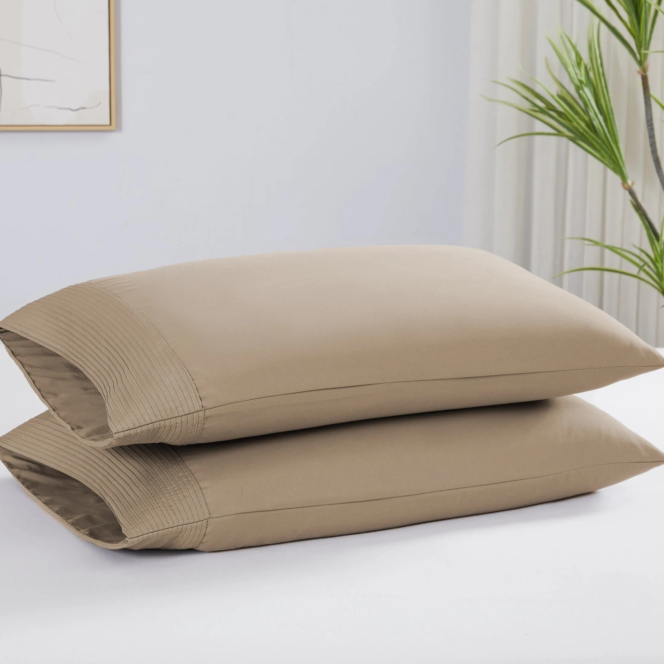 Vilano Extra Deep Pocket Pleated Sheet Set in Earth Tones