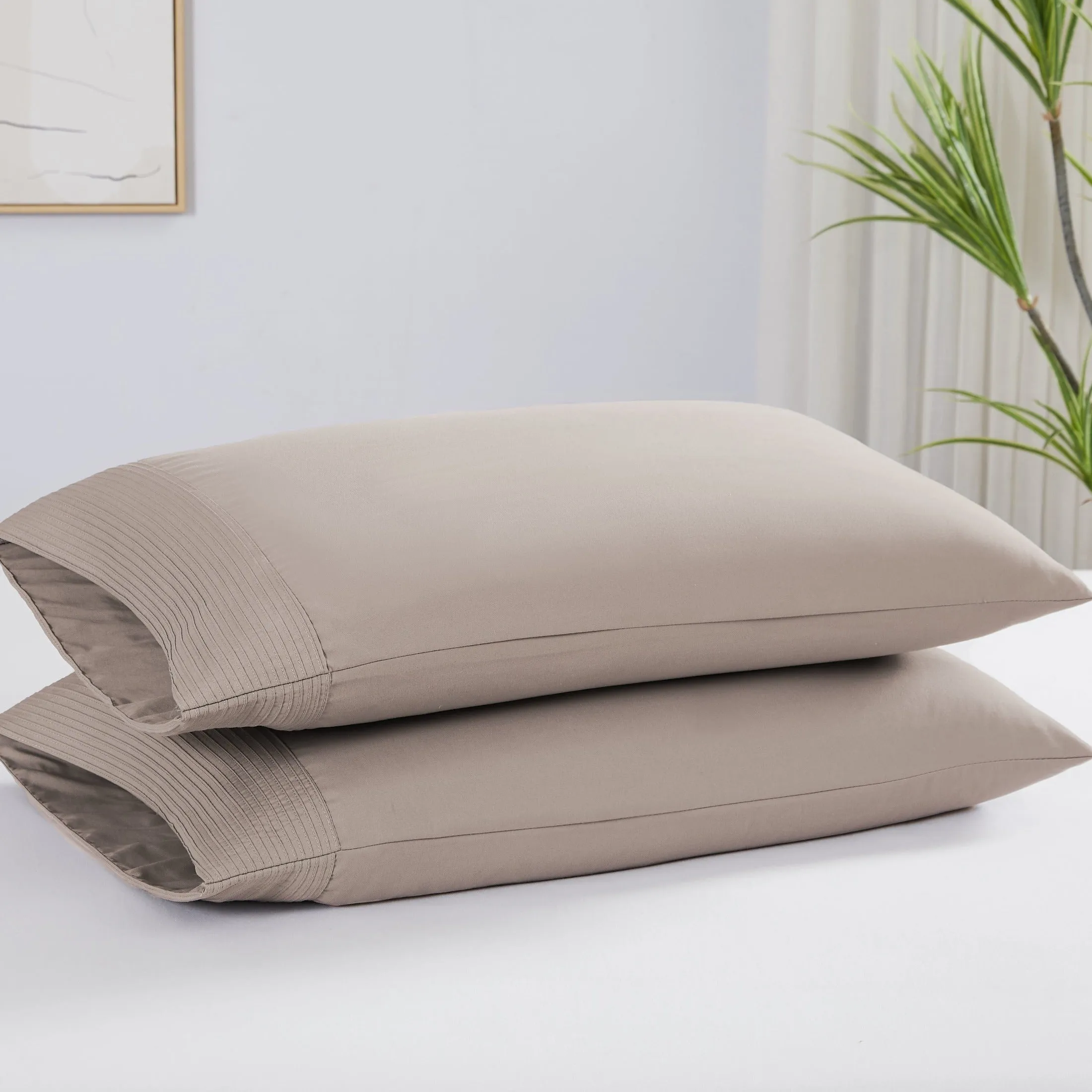 Vilano Extra Deep Pocket Pleated Sheet Set in Earth Tones