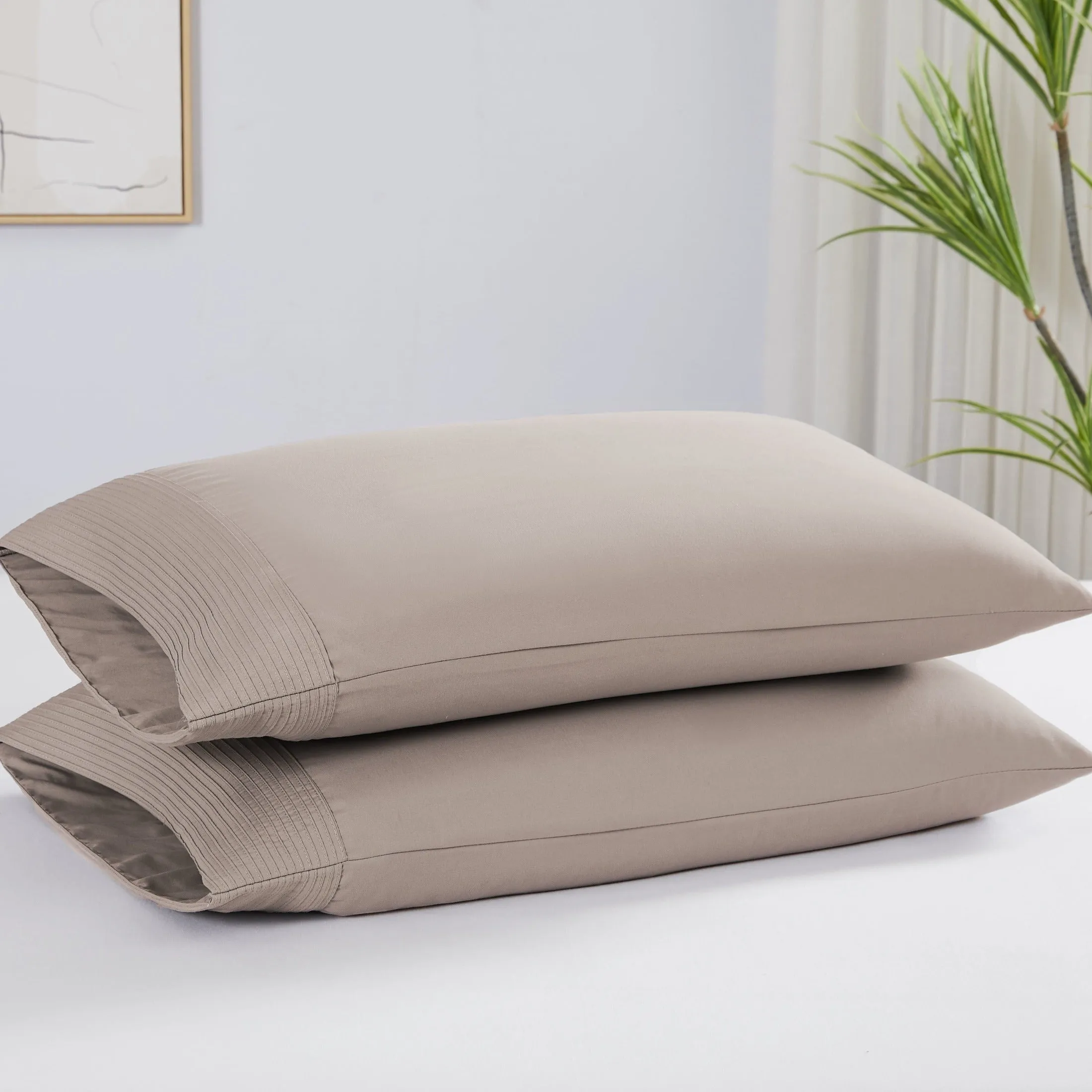 Vilano Extra Deep Pocket Pleated Sheet Set in Earth Tones