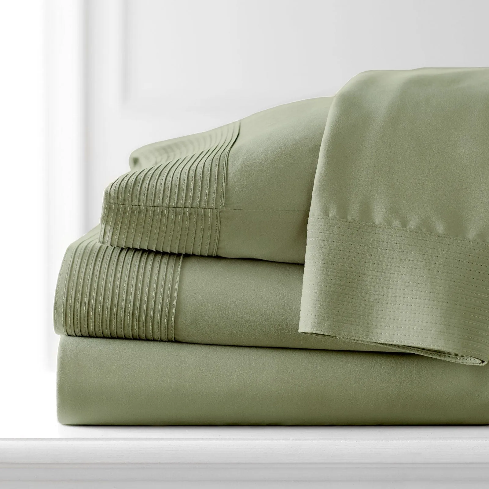 Vilano Extra Deep Pocket Pleated Sheet Set in Earth Tones