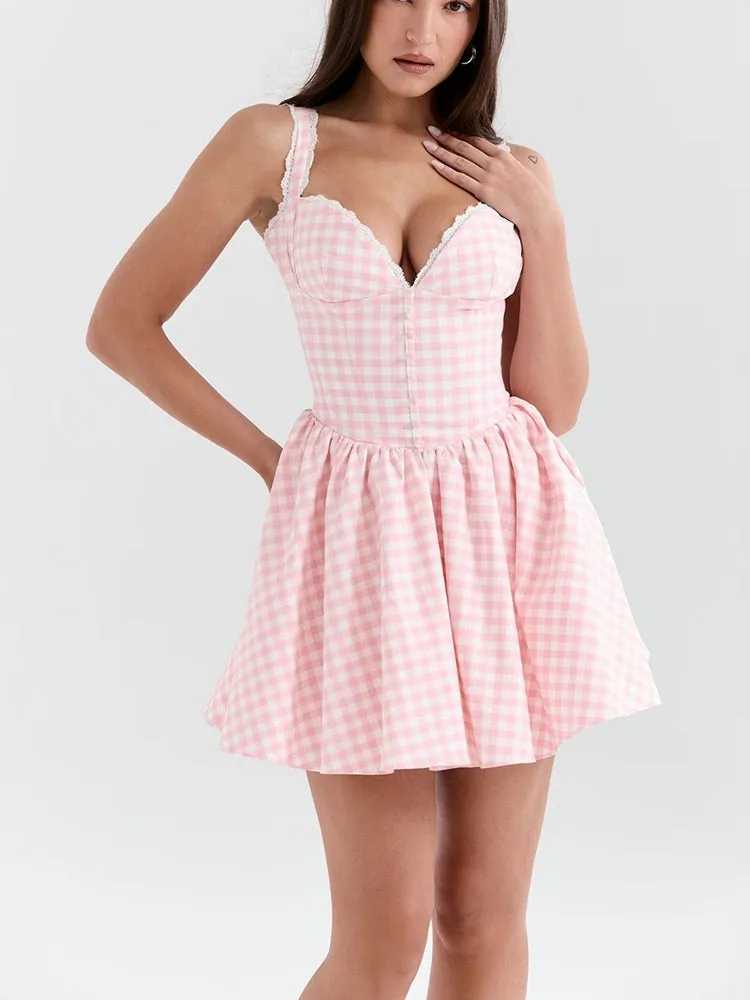 Wendy Mini Dress in Pink